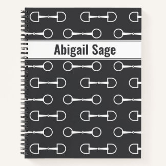 Carnet Bits Snaffle personnalisés Cheval gris et blanc