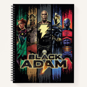 Carnet Black Adam Characters In Stripes Graphic