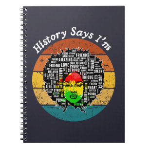 Carnet Black Afro Woman Melanin Girl Black History Month