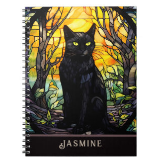 Carnet Black Cat Vitrail jaune