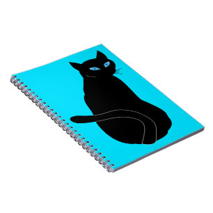 Carnet Black Cat with Blue Eyes