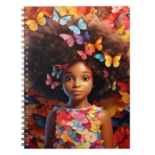 Carnet Black girl magique mélanine peau brune filles fleu