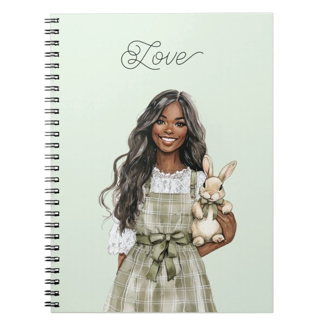 Carnet Black Girl with Brown Lamb (Devant)
