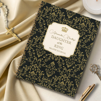 Carnet Black Gold Damask Daughter of the King