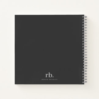 Carnet Black & Gray Minimal Monogram Clean Professional