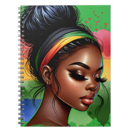 Carnet Black queen melanin sista magique peau brune fille