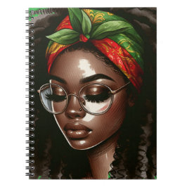 Carnet Black queen melanin sista magique peau brune fille