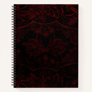 Carnet Black & Red Lace gothique