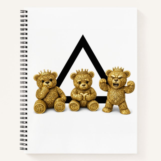 Carnet Black & White Triangle Design | Powerof3Brand (Devant)