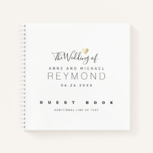Carnet blanc comme livre d'or Mariage