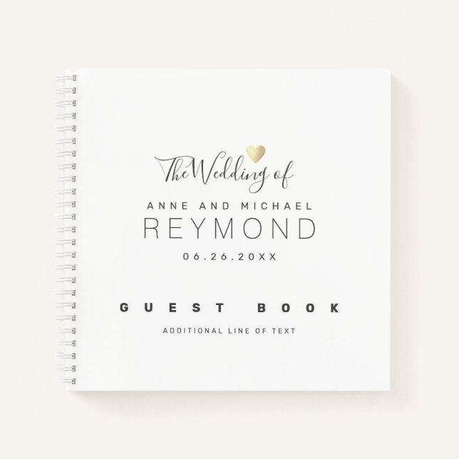 Carnet blanc comme livre d'or Mariage (Devant)