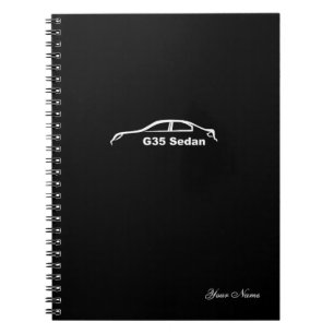Carnet blanc de silhouette de la berline G35