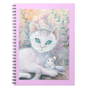 Carnet blanc pour chat et souris