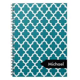 Carnet Blanc Quatrefoil Motif transparent