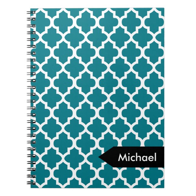 Carnet Blanc Quatrefoil Motif transparent (Devant)