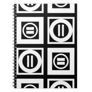 Carnet Blanc sur le Motif de signalisation géométrique no