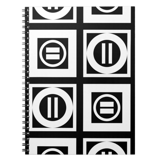 Carnet Blanc sur le Motif de signalisation géométrique no (Devant)
