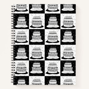 Carnet Blancs noir À damiers bloc