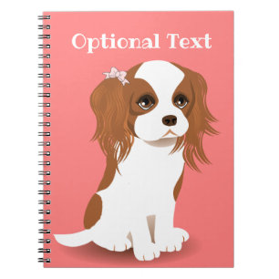 Carnet Blenheim Cavalier King Charles Spaniel rose