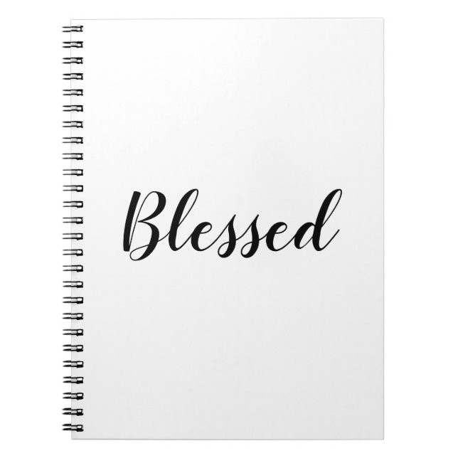 Carnet Blessé noir blanc texte personnalisé texte mignon (Devant)