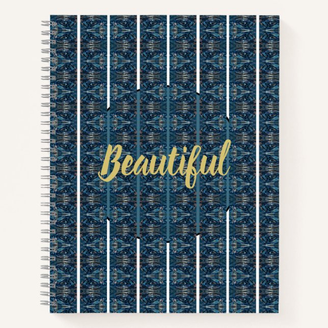 Carnet Bleu Belle bande Notebok par la poète Adiela Akoo (Devant)