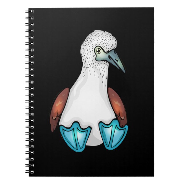 Carnet Bleu Bobby mignon Oiseau Cadeau Oiseau de mer Pied (Devant)