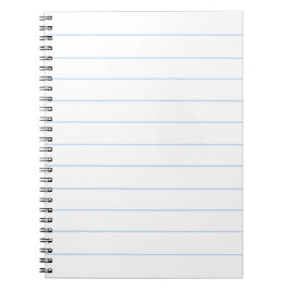 Carnet Bleu clair rayé blanc mince, rayures