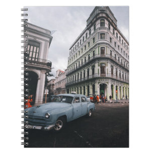 Carnet Bleu Classic Vintage Car Cityscape