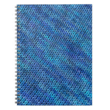 Carnet bleu de tricot