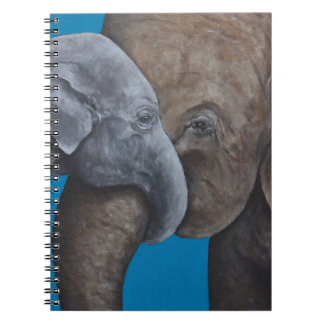 Carnet bleu Elphant et Enfant