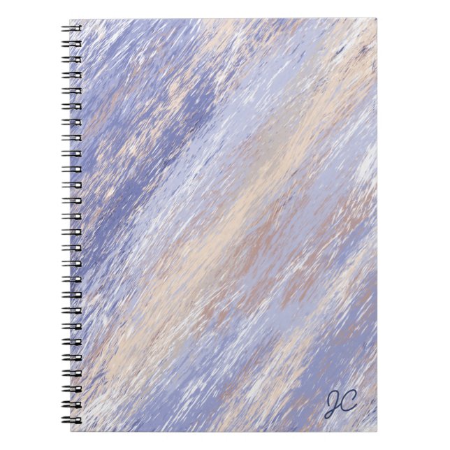 Carnet Bleu et beige Abstrait et embrouillé (Devant)