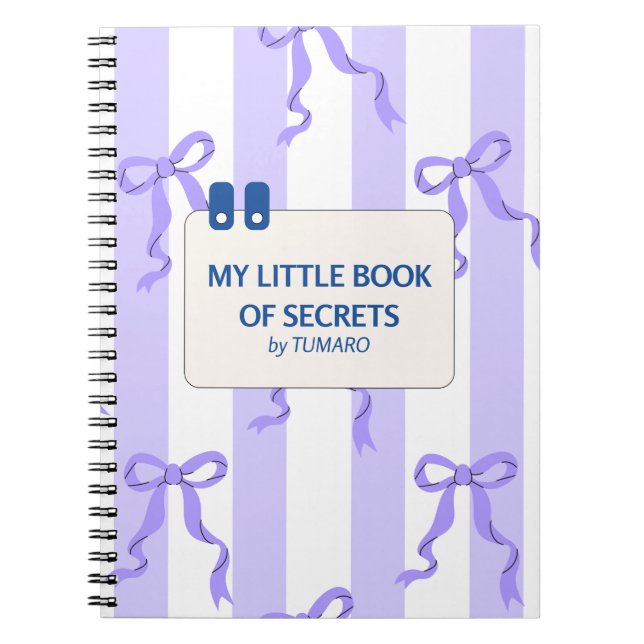 Carnet Bleu et blanc Bandes avec arcs (Devant)