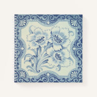 Bleu et blanc Floral Victorian Majolica Antique