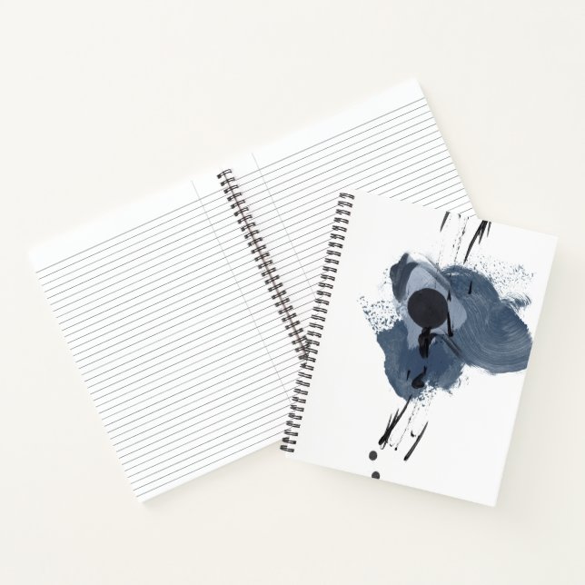 Carnet Bleu et noir Splash II | Paint noir bleu (Intérieur)
