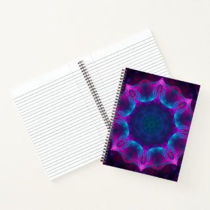 Carnet Bleu et rose néon foncé Kaleidoscope dégradé