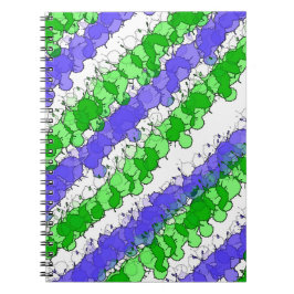 Carnet Bleu et vert tache détendu