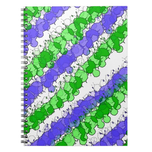 Carnet Bleu et vert tache détendu (Devant)