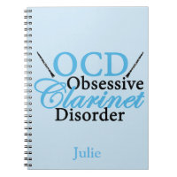 Bleu fait sur commande de clarinette mignonne