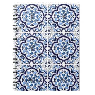 Carnet  Bleu Floral Carrelage sicilien méditerranéen