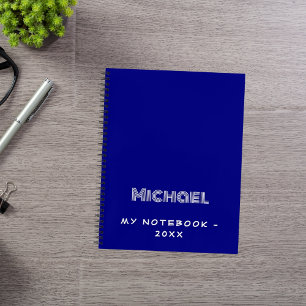Carnet bleu marine moderne
