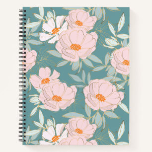 Carnet Bleu motif botanique joli et joli