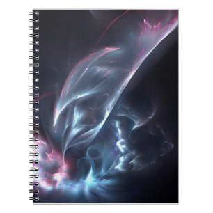 Carnet Bleu nébuleux Abstrait et violet