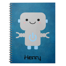 Carnet Bleu robot caricature