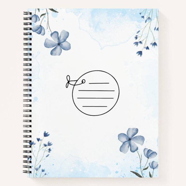 Carnet bleu simple (Devant)