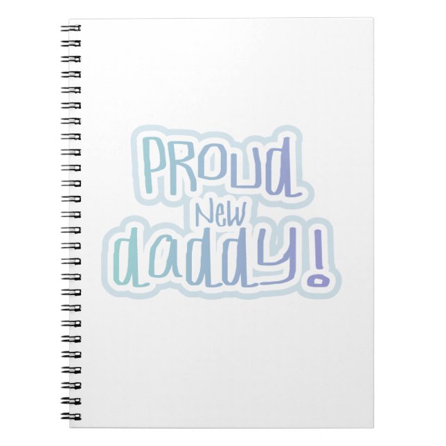 Carnet Bleu Texte Fier Nouveau Daddy Cadeaux (Devant)