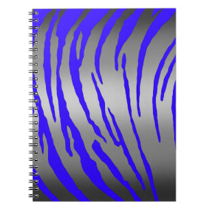 Carnet Bleu Tigre Argent