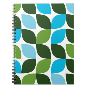 Carnet Bleu, vert, cool, tendance, nature moderne abstrai