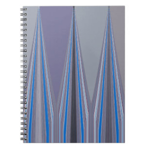 Carnet Bleu, violet, gris Chevron Art Imprimer