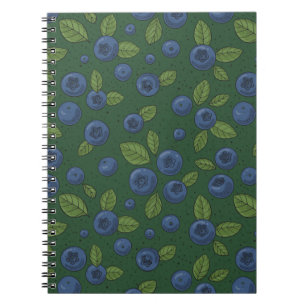 Carnet Bleus sur vert foncé