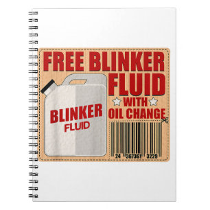 Carnet Blinker Fluid Idiot Gag chemise cadeau pour Mechan